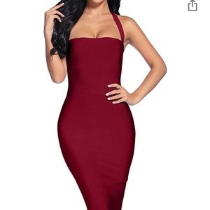 Bandage Dress with Halter Top